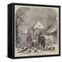 The Strawyard at Christmas-null-Framed Stretched Canvas