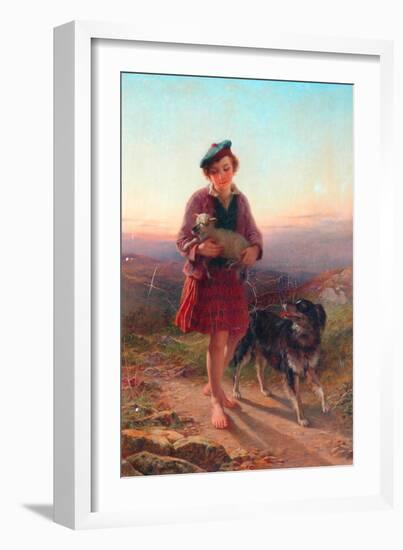 The Strayed Lamb, 1863-John Adam P. Houston-Framed Giclee Print