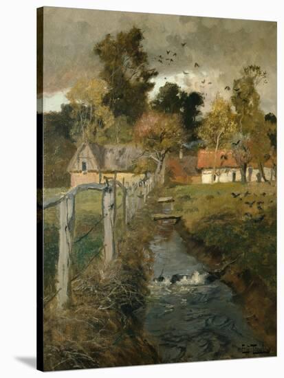 The Stream, C.1895-Fritz Thaulow-Stretched Canvas