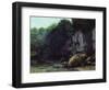 The Stream from the Black Cavern-Gustave Courbet-Framed Giclee Print