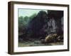 The Stream from the Black Cavern-Gustave Courbet-Framed Giclee Print