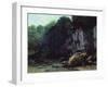 The Stream from the Black Cavern-Gustave Courbet-Framed Giclee Print