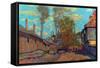 The Stream of Robec-Claude Monet-Framed Stretched Canvas