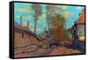 The Stream of Robec-Claude Monet-Framed Stretched Canvas