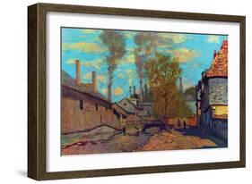 The Stream of Robec-Claude Monet-Framed Art Print