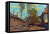 The Stream of Robec-Claude Monet-Framed Stretched Canvas