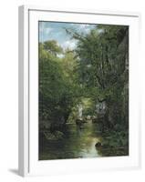 The Stream-Gustave Courbet-Framed Giclee Print