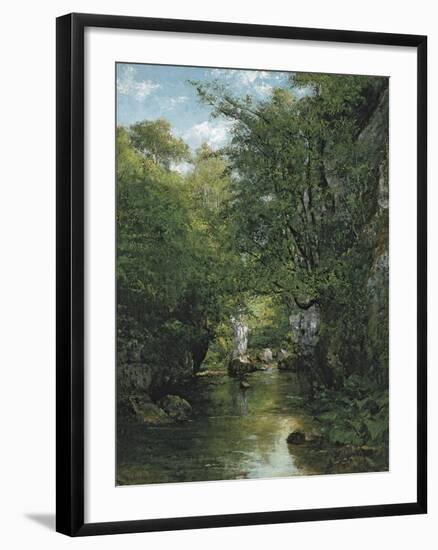 The Stream-Gustave Courbet-Framed Giclee Print