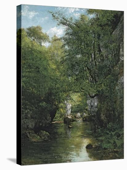 The Stream-Gustave Courbet-Stretched Canvas