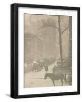 The Street, Design for a Poster (Photogravure)-Alfred Stieglitz-Framed Giclee Print