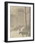 The Street, Design for a Poster (Photogravure)-Alfred Stieglitz-Framed Giclee Print