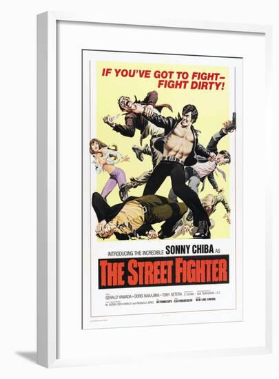 The Street Fighter, (aka The Street Fighter, aka Gekitotsu! Satsujin Ken), Sonny Chiba, 1974-null-Framed Art Print