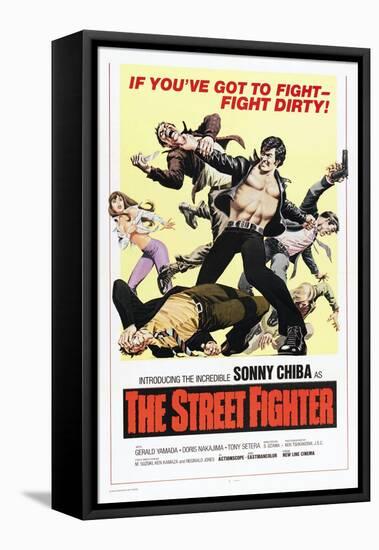 The Street Fighter, (aka The Street Fighter, aka Gekitotsu! Satsujin Ken), Sonny Chiba, 1974-null-Framed Stretched Canvas