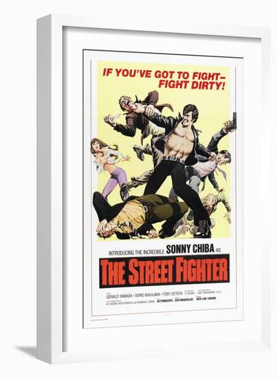 The Street Fighter, (aka The Street Fighter, aka Gekitotsu! Satsujin Ken), Sonny Chiba, 1974-null-Framed Art Print