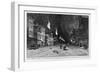 The Street Lighted by Natural Gas at Findlay, Ohio. Drawn by Charles Graham Form Photographs by Zay-null-Framed Giclee Print