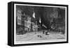 The Street Lighted by Natural Gas at Findlay, Ohio. Drawn by Charles Graham Form Photographs by Zay-null-Framed Stretched Canvas
