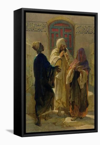 The Street Musicians of Cairo-Carl Haag-Framed Stretched Canvas