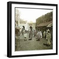 The Street of the Fondak El Trijo, Tangier (Morocco), Circa 1885-Leon, Levy et Fils-Framed Photographic Print