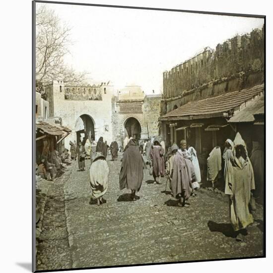 The Street of the Fondak El Trijo, Tangier (Morocco), Circa 1885-Leon, Levy et Fils-Mounted Photographic Print