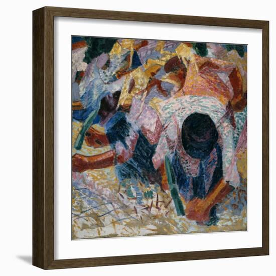 The Street Pavers, 1914-Umberto Boccioni-Framed Giclee Print