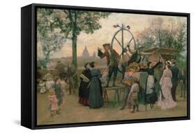The Street Players-Marie Francois Firmin-Girard-Framed Stretched Canvas