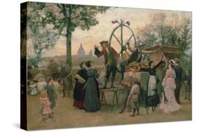 The Street Players-Marie Francois Firmin-Girard-Stretched Canvas