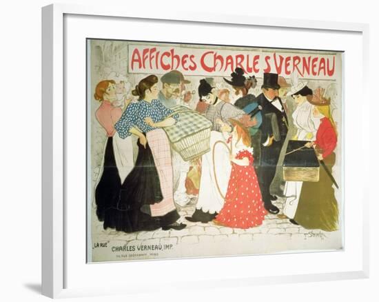 The Street, Poster For the Printer Charles Verneau, 1896-Th?ophile Alexandre Steinlen-Framed Giclee Print