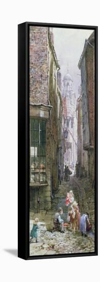 The Street Urchins-Louise J. Rayner-Framed Stretched Canvas