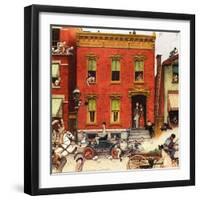 The Street Was Never the Same Again-Norman Rockwell-Framed Giclee Print