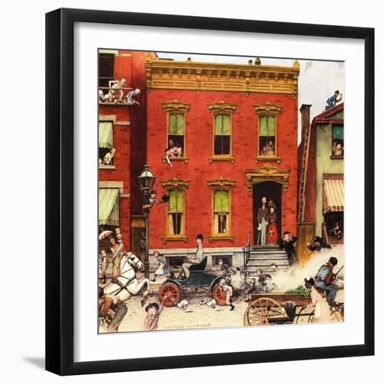 The Street Was Never the Same Again-Norman Rockwell-Framed Giclee Print