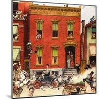 The Street Was Never the Same Again-Norman Rockwell-Mounted Giclee Print