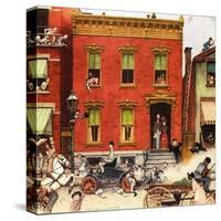 The Street Was Never the Same Again-Norman Rockwell-Stretched Canvas