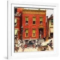 The Street Was Never the Same Again-Norman Rockwell-Framed Giclee Print