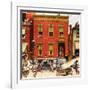 The Street Was Never the Same Again-Norman Rockwell-Framed Giclee Print