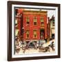 The Street Was Never the Same Again-Norman Rockwell-Framed Giclee Print