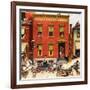 The Street Was Never the Same Again-Norman Rockwell-Framed Giclee Print