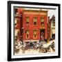 The Street Was Never the Same Again-Norman Rockwell-Framed Giclee Print