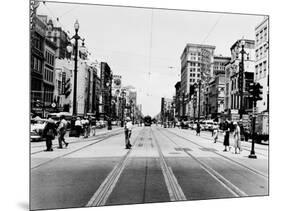 The Streetcar Tracks of Canal Street in New Orleans-null-Mounted Photographic Print