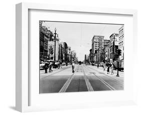 The Streetcar Tracks of Canal Street in New Orleans-null-Framed Photographic Print