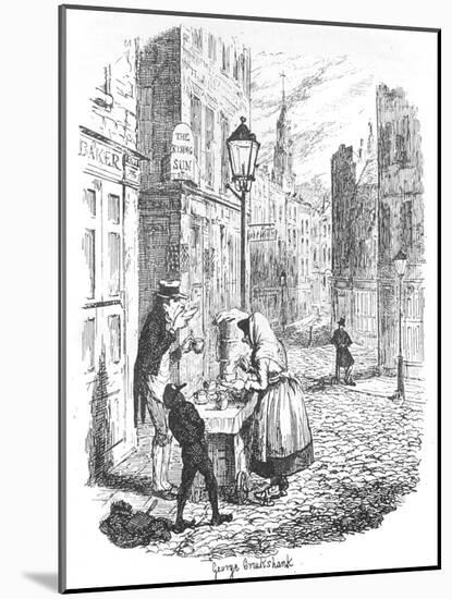 The Streets - Morning, C1900-George Cruikshank-Mounted Giclee Print