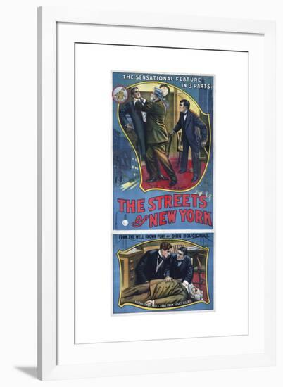 The Streets of New York Play Poster-null-Framed Giclee Print