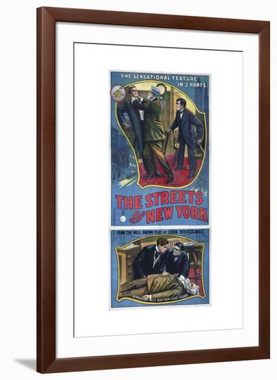 The Streets of New York Play Poster-null-Framed Giclee Print