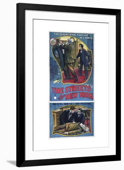 The Streets of New York Play Poster-null-Framed Giclee Print