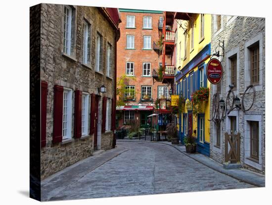 The Streets of Old Quebec City in Quebec, Canada-Joe Restuccia III-Stretched Canvas