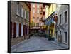 The Streets of Old Quebec City in Quebec, Canada-Joe Restuccia III-Framed Stretched Canvas