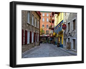 The Streets of Old Quebec City in Quebec, Canada-Joe Restuccia III-Framed Premium Photographic Print