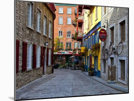 The Streets of Old Quebec City in Quebec, Canada-Joe Restuccia III-Mounted Premium Photographic Print