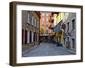 The Streets of Old Quebec City in Quebec, Canada-Joe Restuccia III-Framed Photographic Print