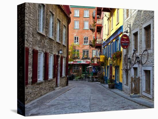 The Streets of Old Quebec City in Quebec, Canada-Joe Restuccia III-Stretched Canvas