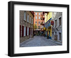 The Streets of Old Quebec City in Quebec, Canada-Joe Restuccia III-Framed Photographic Print